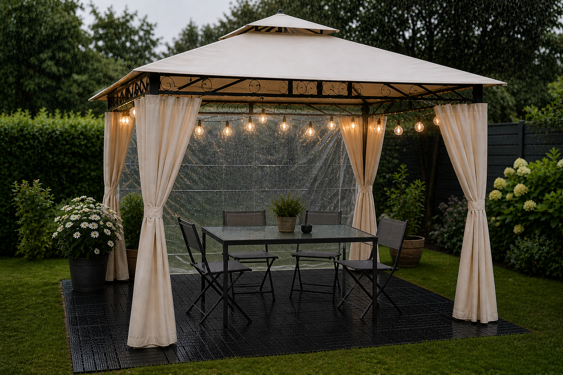 Quels accessoires choisir pour une tonnelle, une tente ou un barnum ?