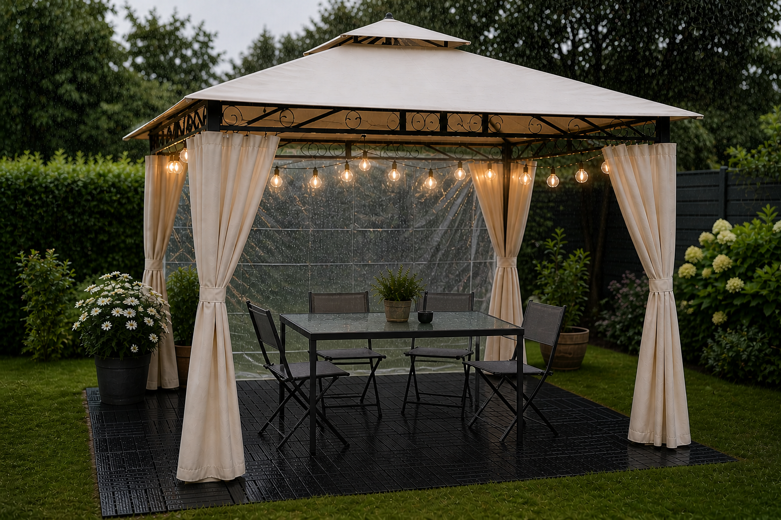 Quels accessoires choisir pour une tonnelle, une tente ou un barnum ?