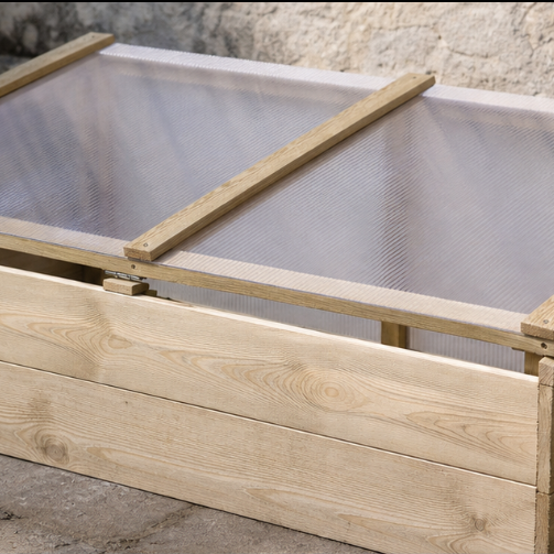 Mini-serre de jardin 100 x 50 x 35 cm en pin | Atelier Solarya