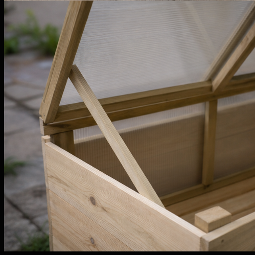 Mini-serre de jardin 100 x 50 x 35 cm en pin | Atelier Solarya