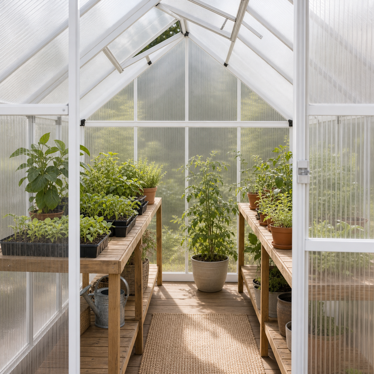 Serre de jardin 3,79 m² en polycarbonate | Atelier Solarya