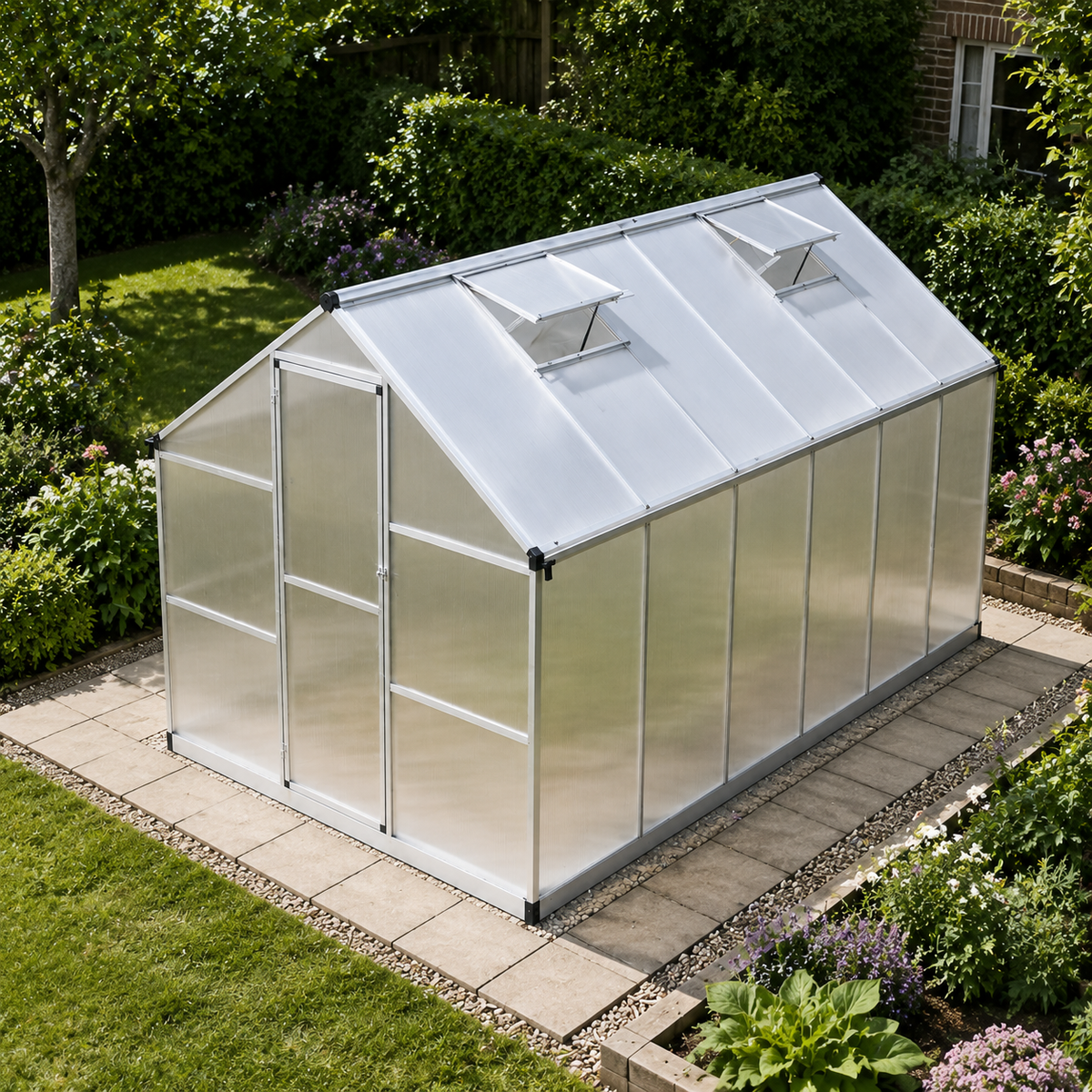 Serre de jardin renforcée 9,03 m² en aluminium | Atelier Solarya