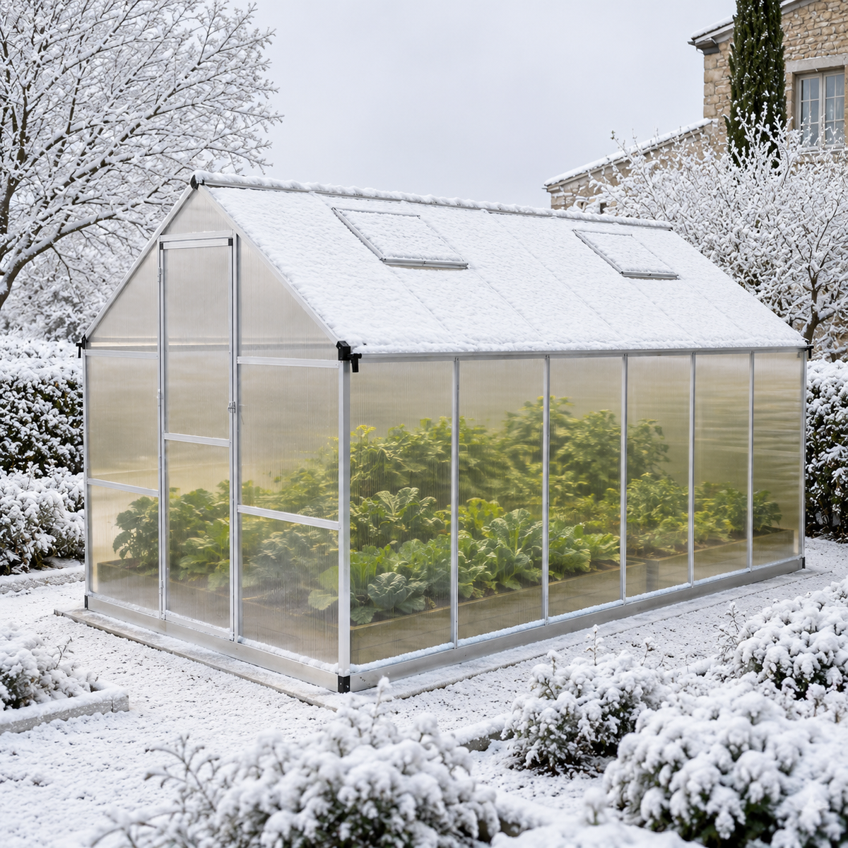 Serre de jardin renforcée 9,03 m² en aluminium | Atelier Solarya