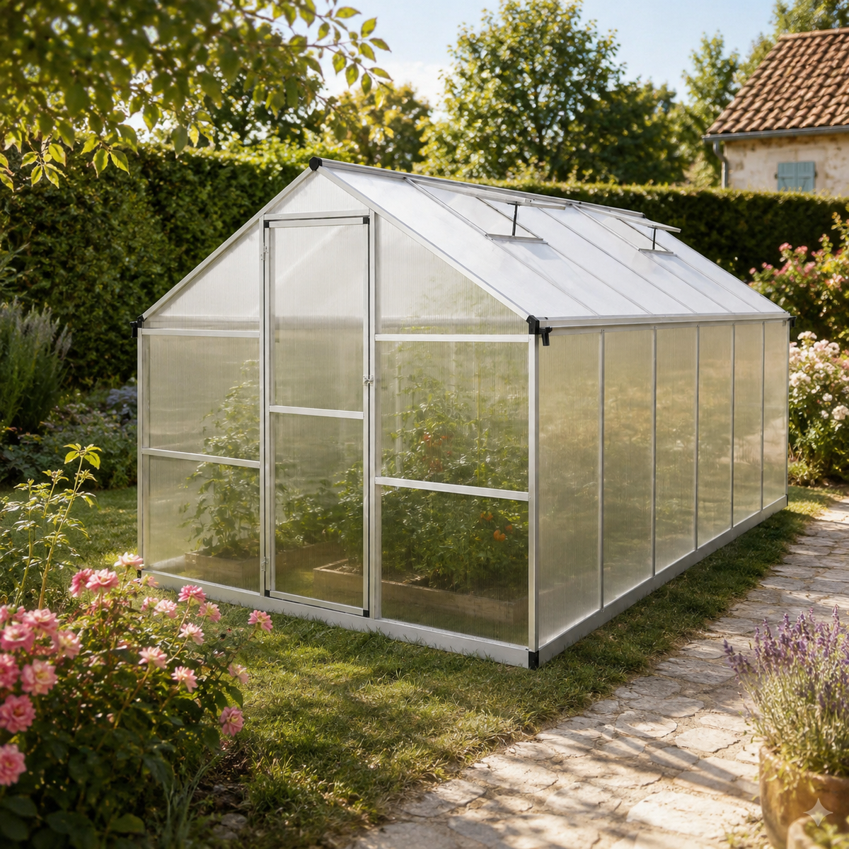 Serre de jardin renforcée 9,03 m² en aluminium | Atelier Solarya