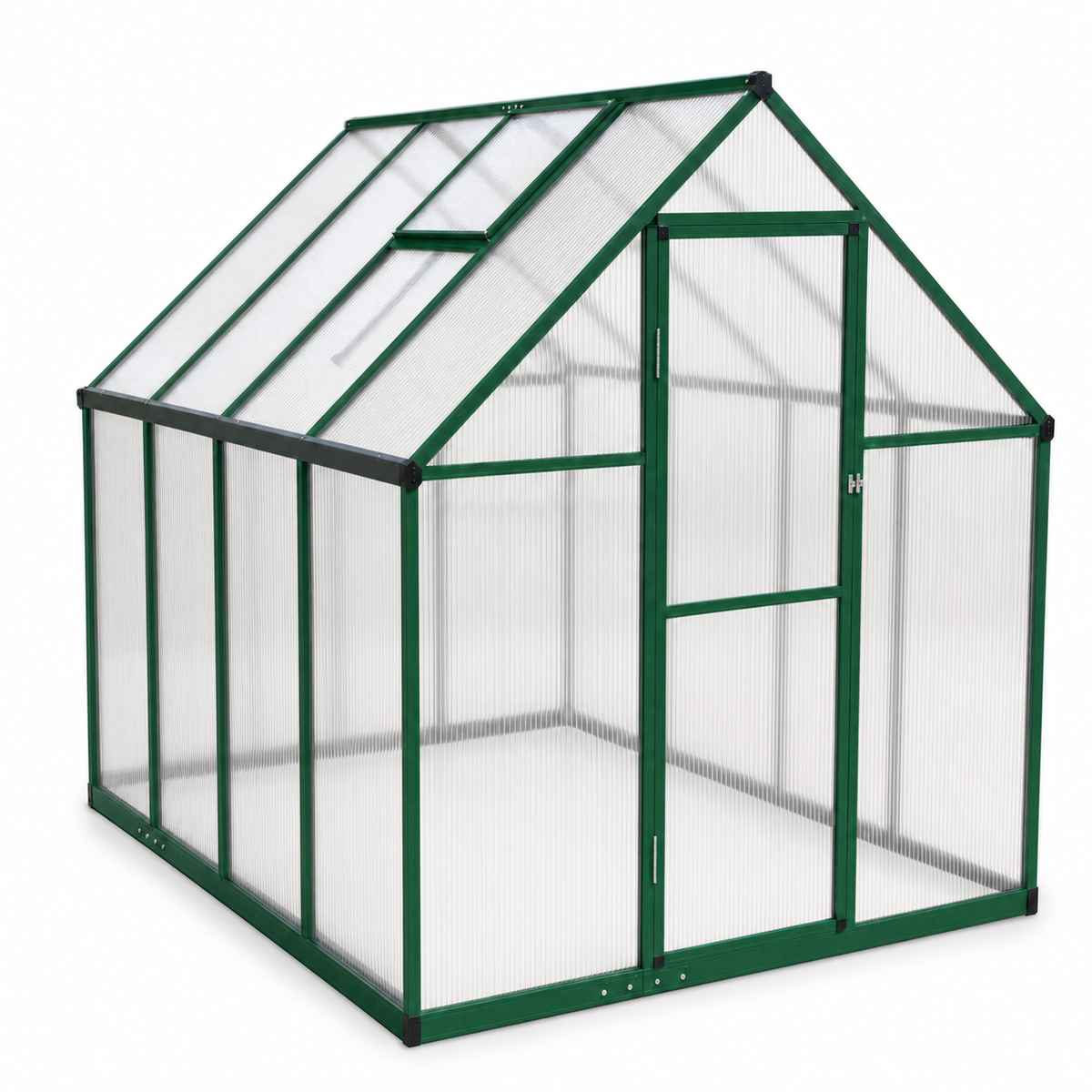 Serre de jardin verte 3,79 m² en  polycarbonate | Atelier Solarya