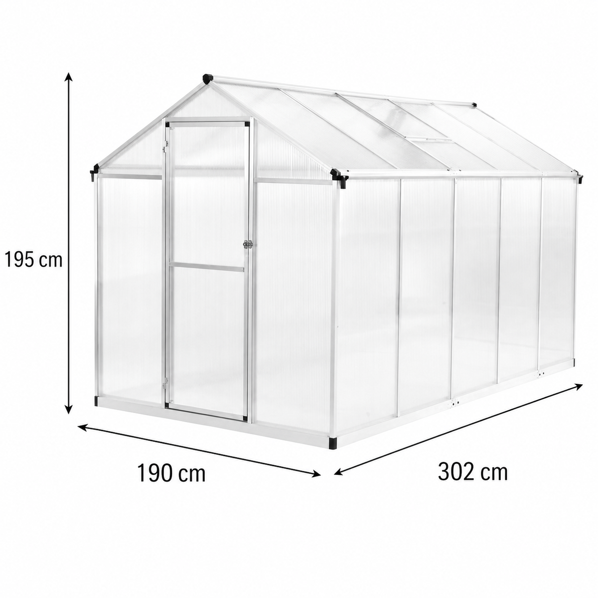 Serre de jardin 5,74 m² en aluminium et polycarbonate | Atelier Solarya
