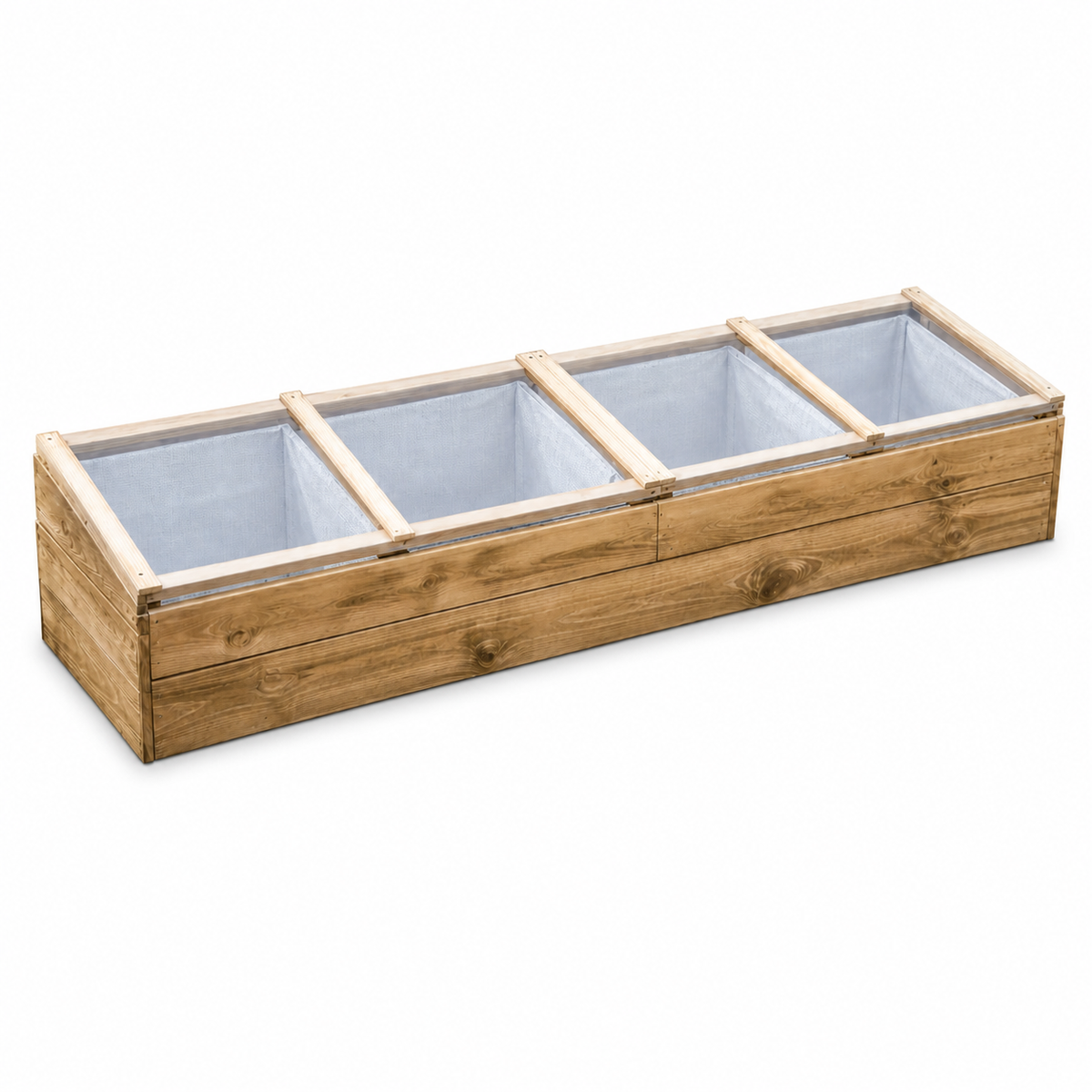 Serre de jardin 200 x 50 x 35 cm en pin imprégné avec toit | Atelier Solarya