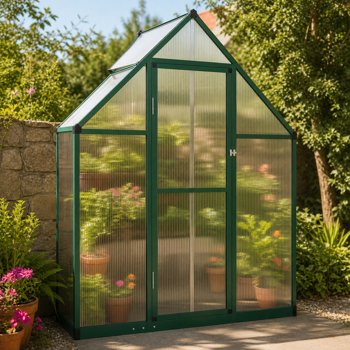 Serre de jardin 169 x 58 x 195 cm en aluminium | Atelier Solarya