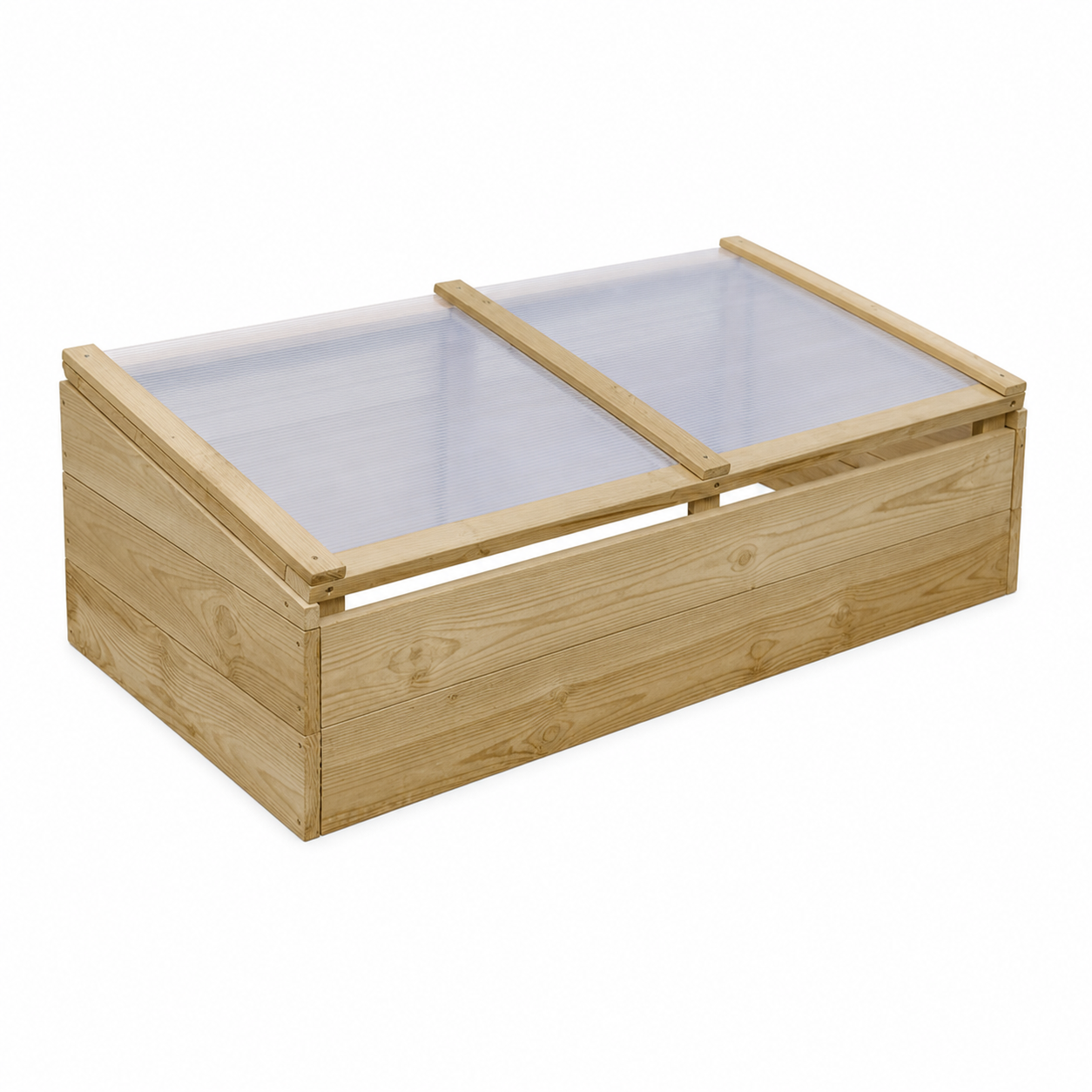 Mini-serre de jardin 100 x 50 x 35 cm en pin | Atelier Solarya