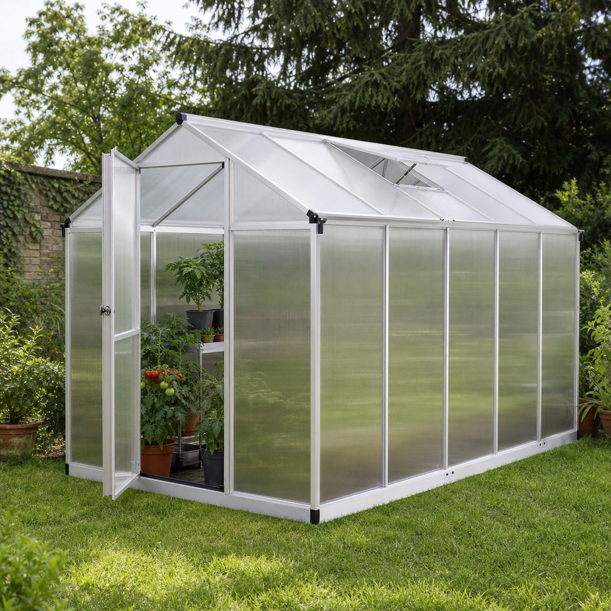 Serre de jardin 5,74 m² en aluminium et polycarbonate | Atelier Solarya