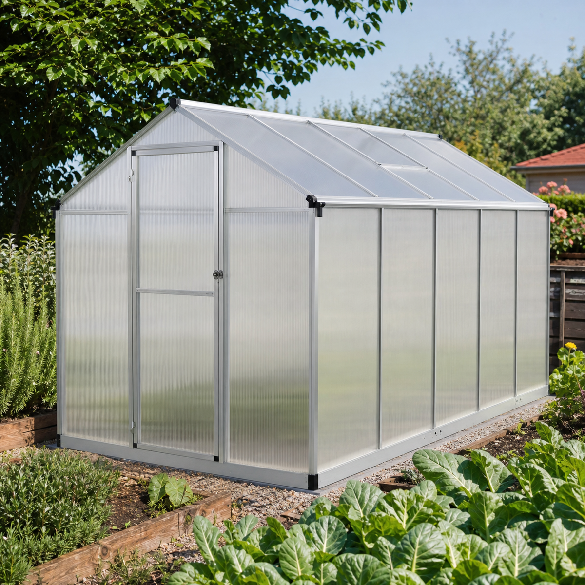 Serre de jardin 5,74 m² en aluminium et polycarbonate | Atelier Solarya