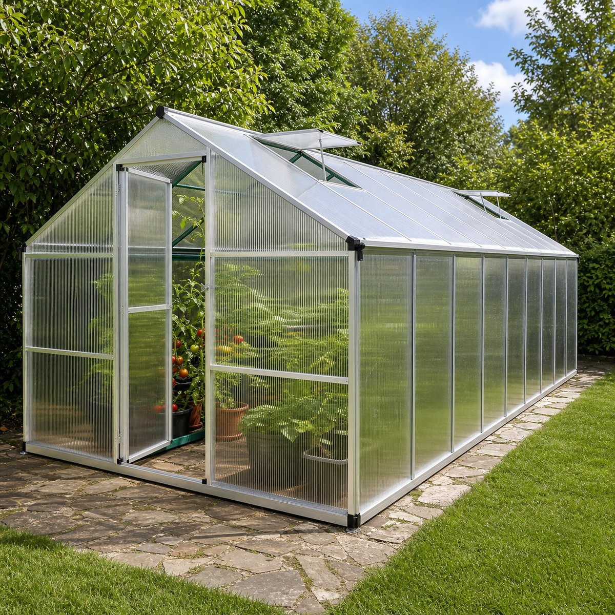 Serre de jardin 12,03 m² en polycarbonate | Atelier Solarya
