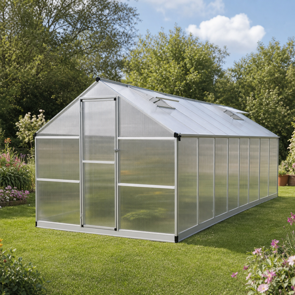 Serre de jardin 12,03 m² en polycarbonate | Atelier Solarya