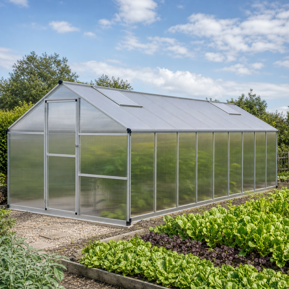Serre de jardin 12,03 m² en polycarbonate | Atelier Solarya