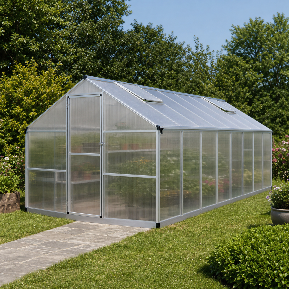 Serre de jardin 12,03 m² en polycarbonate | Atelier Solarya