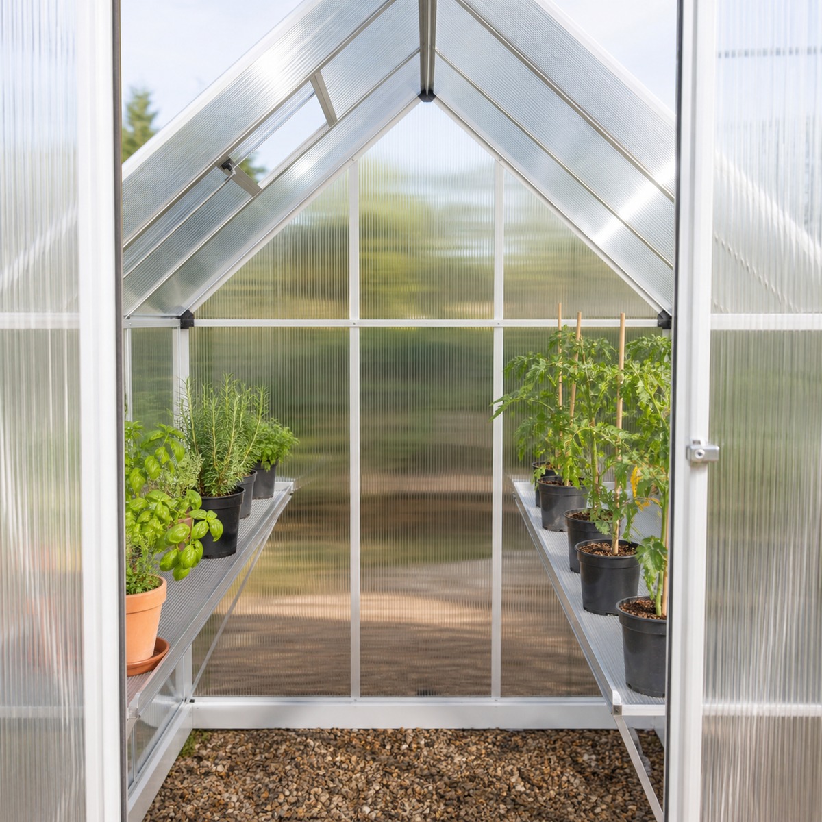 Serre de jardin 169 x 58 x 195 cm en polycarbonate | Atelier Solarya