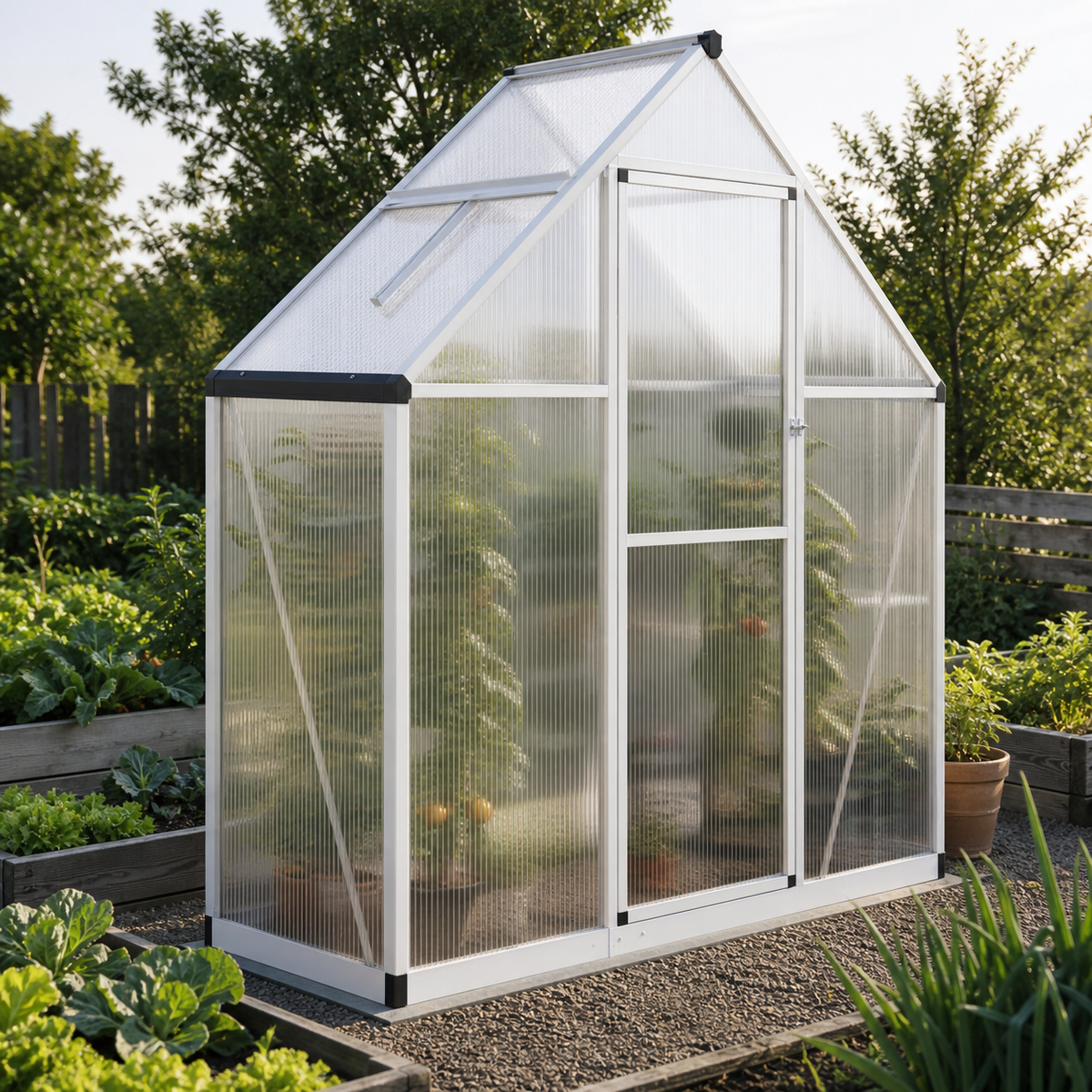 Serre de jardin 169 x 58 x 195 cm en polycarbonate | Atelier Solarya