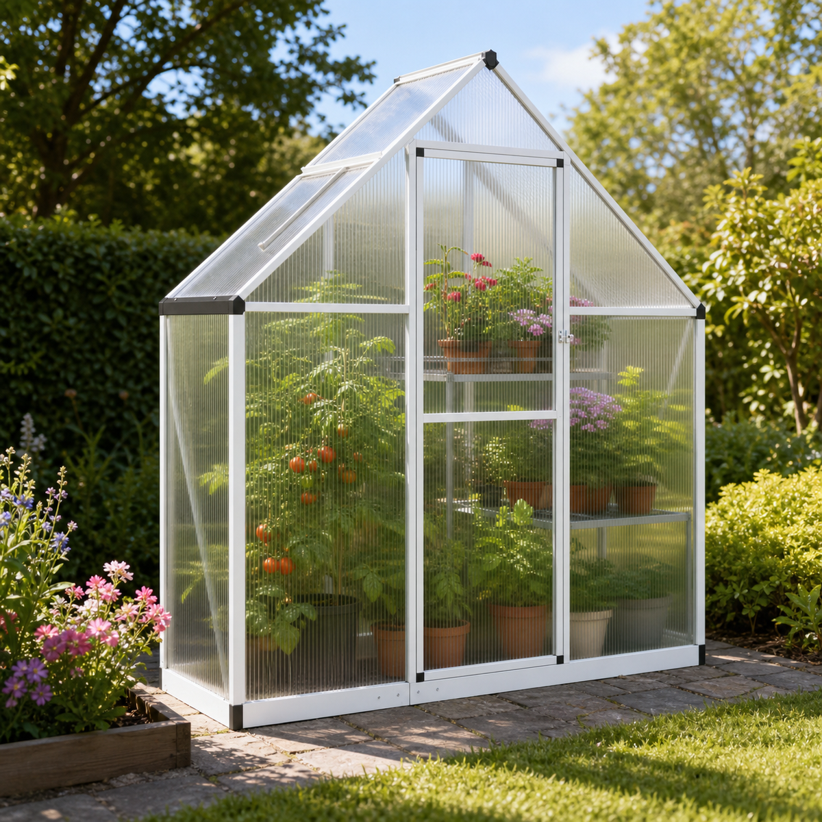 Serre de jardin 169 x 58 x 195 cm en polycarbonate | Atelier Solarya