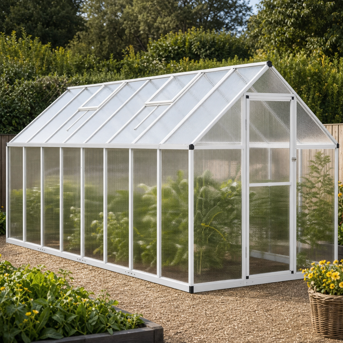 Serre de jardin 7,52 m² en polycarbonate | Atelier Solarya