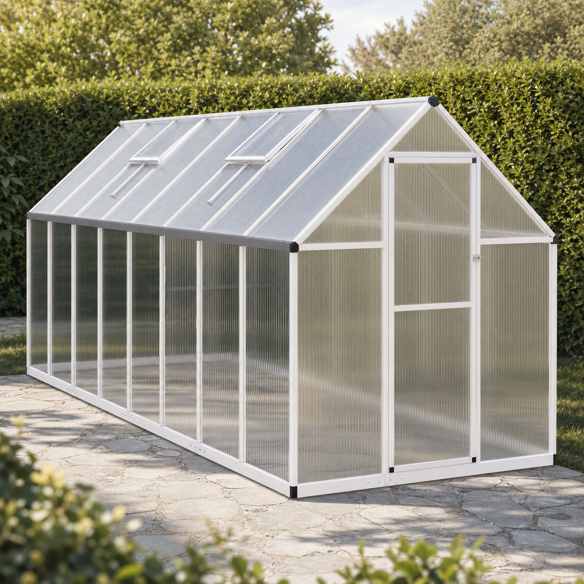 Serre de jardin 7,52 m² en polycarbonate | Atelier Solarya