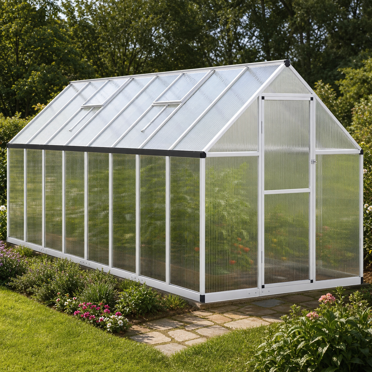 Serre de jardin 7,52 m² en polycarbonate | Atelier Solarya