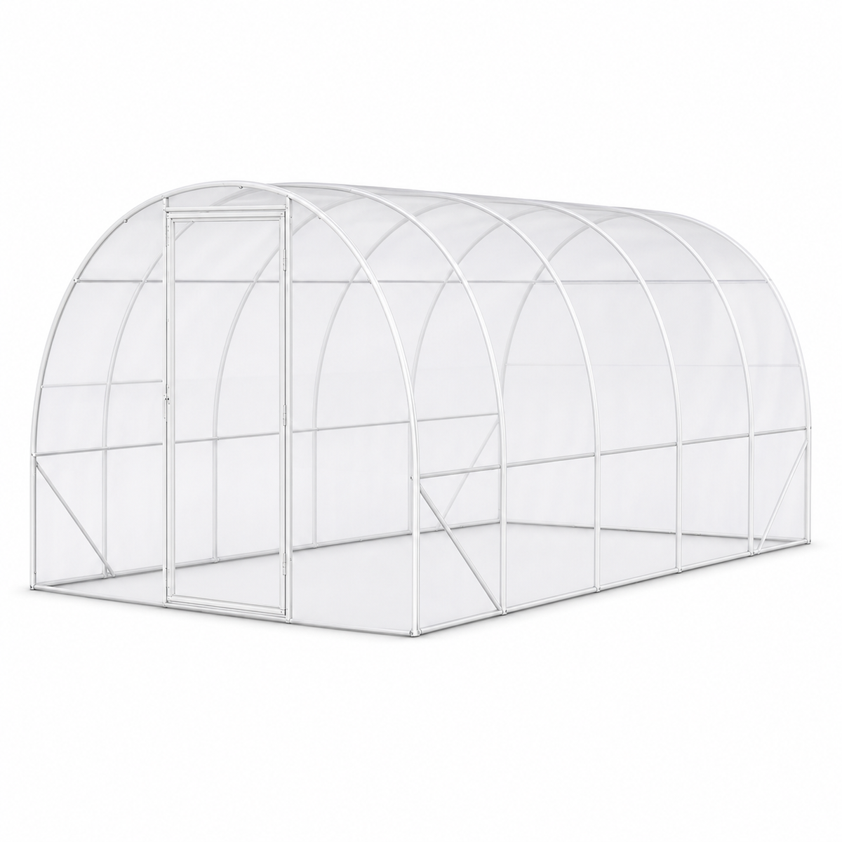 Serre tunnel de jardin 12 m² avec 2 portes | Atelier Solarya