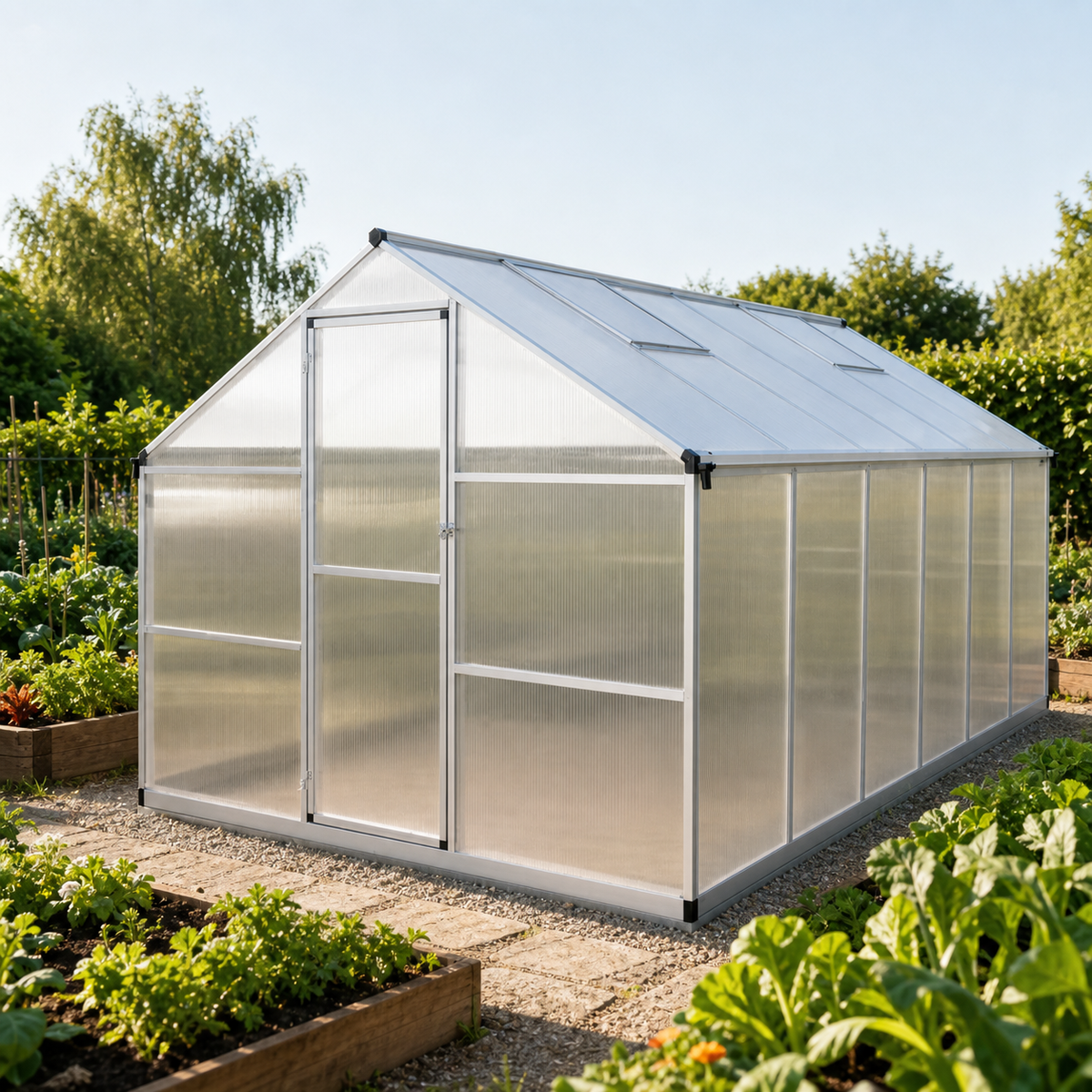 Serre de jardin renforcée 9,03 m² en aluminium | Atelier Solarya