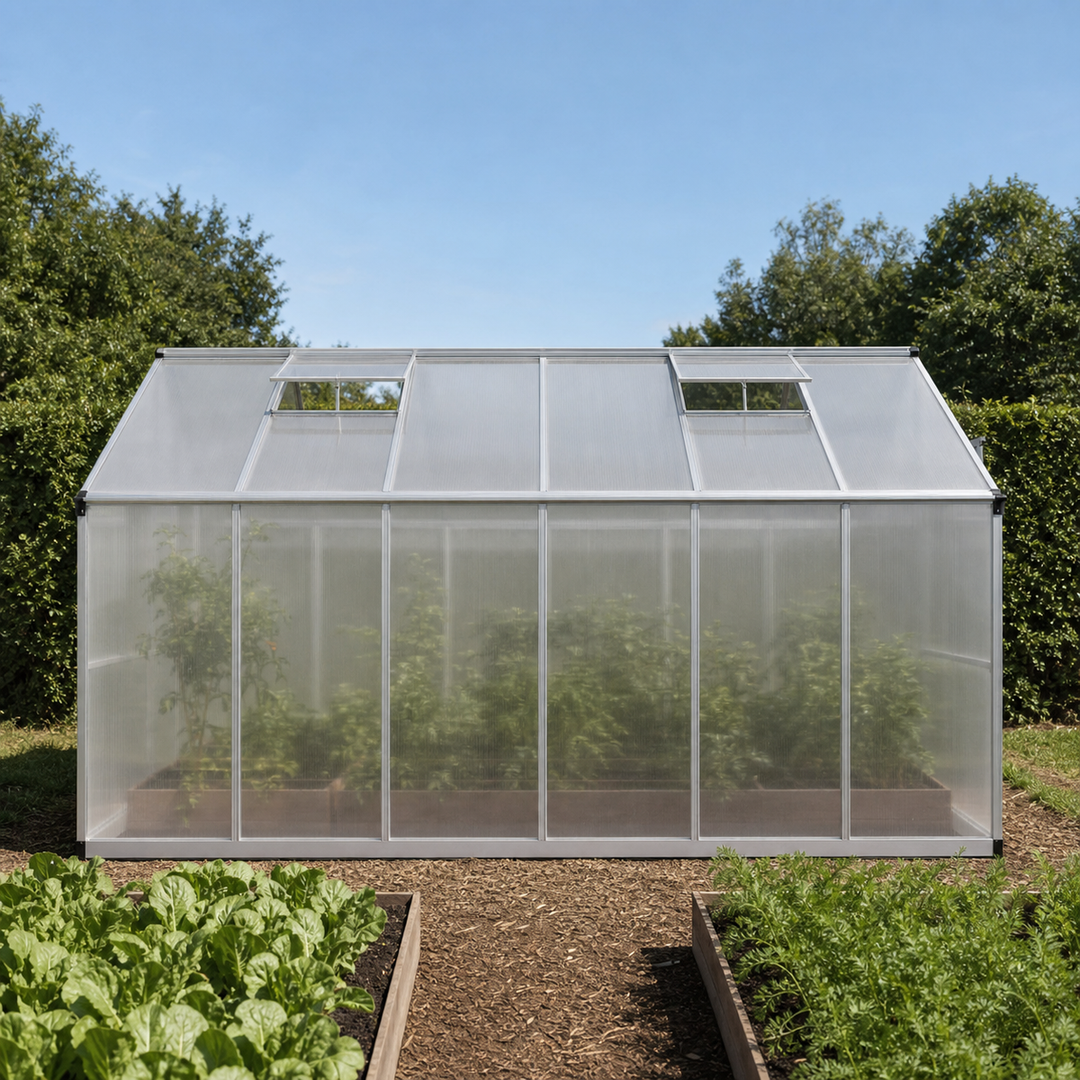 Serre de jardin renforcée 9,03 m² en aluminium | Atelier Solarya
